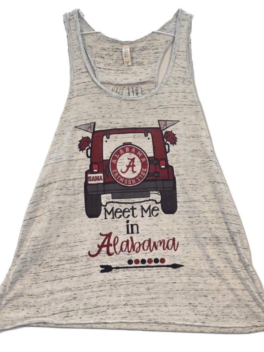 *Women's Alabama Tank Top Hi Lo Size 2XL Heather Gray*